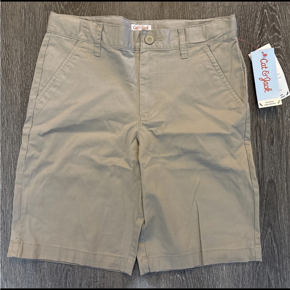 Cat & Jack Kids Khaki Beige School Uniform Shorts